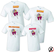 Load image into Gallery viewer, Lollipop Candy Sweets Candyland Birthday Matching T-shirts Party Family Kid Reunion Celebration Tee Shirt Mom, dad, sister