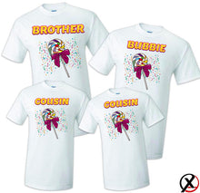 Load image into Gallery viewer, Lollipop Candy Sweets Candyland Birthday Matching T-shirts Party Family Kid Reunion Celebration Tee Shirt Mom, dad, sister