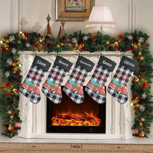 Load image into Gallery viewer, Personalized Christmas stocking embroidered, name stocking, christmas gift WITH TRUCK