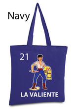 Load image into Gallery viewer, La Valiente Tote Bag Mexican Card Bingo Illustration Reusable Tote Bag Brave