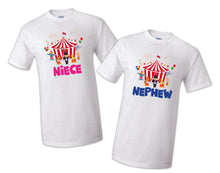 Load image into Gallery viewer, Circus Family Birthday Shirts, Birthday Boy Birthday Tee Shirt Carnival Bodysuit