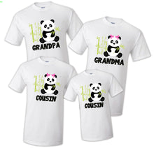 Load image into Gallery viewer, Family Matching Panda Birthday Party T-shirts Shirt Celebration Reunion Kids Boy