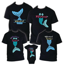 Load image into Gallery viewer, Birthday Mermaid Family Shirts- Merdad Mermom Mermaid Sister, Mermaid Brother