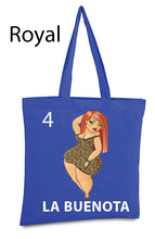 Load image into Gallery viewer, La Buenota Tote Bag Mexican Card Bingo Illustration Reusable Tote Bag