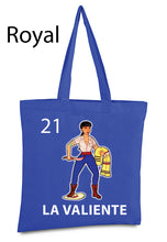 Load image into Gallery viewer, La Valiente Tote Bag Mexican Card Bingo Illustration Reusable Tote Bag Brave