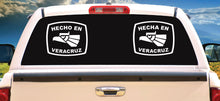 Load image into Gallery viewer, Hecho en Veracruz letters Decal Car Window Laptop Flag Vinyl Sticker Mexico GTO Mexican Sticker, Trucking, Trokiando Trucks decal MX VER