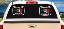 Load image into Gallery viewer, Hecho en Puebla letters Decal Car Window Laptop Flag Vinyl Sticker Mexico GTO Mexican Sticker, Trucking, Trokiando Trucks decal MX PUE