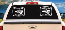 Load image into Gallery viewer, Hecho en Oaxaca letters Decal Car Window Laptop Flag Vinyl Sticker Mexico SLP Mexican Sticker, Trucking, Trokiando Trucks decal MX OAX