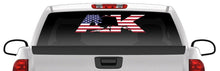 Load image into Gallery viewer, Alaska State letters Decal Car Window Laptop Map Vinyl Sticker USA flag Amer