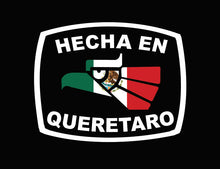 Load image into Gallery viewer, Hecha en Queretaro letters Decal Car Window Laptop Flag Vinyl Sticker Mexico SLP Mexican Sticker, Trucking, Trokiando Trucks decal MX QRO