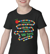 Load image into Gallery viewer, I Crawled My Way Through 100 Days TSHIRT / RAGLAN School kid Classes