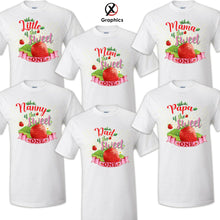 Load image into Gallery viewer, Sweet one strawberry Family T-shirt Birthday Matching shirts Party Celebration