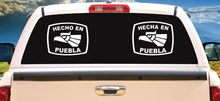 Load image into Gallery viewer, Hecho en Puebla letters Decal Car Window Laptop Flag Vinyl Sticker Mexico GTO Mexican Sticker, Trucking, Trokiando Trucks decal MX PUE
