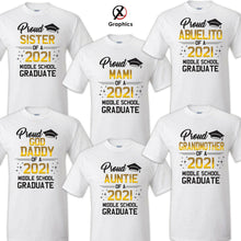 Load image into Gallery viewer, Family of Graduate T-Shirts, Graduation Matching Grad Shirt, 2021 Graduation 6