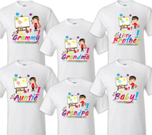 Load image into Gallery viewer, Art Painting Family Matching Birthday T-shirts Shirt Celebration kids Coloring
