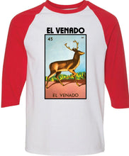 Load image into Gallery viewer, El Venado TSHIRT / RAGLAN Loteria Mexican Bingo Short Sleeve, Gift, Celebration The deer tee Raglan