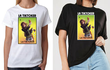 Load image into Gallery viewer, La TikToker Loteria Mexican Bingo Short Sleeve V-Neck Shirt Women tik toker tee