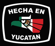 Load image into Gallery viewer, Hecha en Yucatan letters Decal Car Window Laptop Flag Vinyl Sticker Mexico YUC Mexican Sticker, Trucking, Trokiando Trucks decal Mex