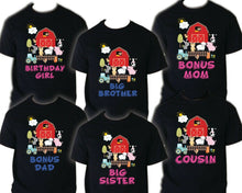 Load image into Gallery viewer, Farm Birthday T Shirt Family matching celebration reunion party tee mom dad kid