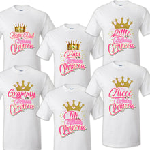 Load image into Gallery viewer, Princess Shirts Family Matching Birthday T-shirts Shirt Celebration kids