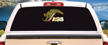 Load image into Gallery viewer, Mexico escudo car window vinyl sticker Decal Gobierno Mex. AGUASCALIENTES AGS Estado Mexican Flag Trokiando Trokitas trucking decals