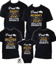 Load image into Gallery viewer, Family of Graduate T-Shirts, Graduation Matching Grad Shirt, 2021 Graduation 6