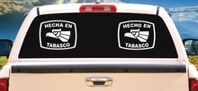 Load image into Gallery viewer, Hecha en Tabasco letters Decal Car Window Laptop Flag Vinyl Sticker Mexico TAB Mexican Sticker, Trucking, Trokiando Trucks decal Mex