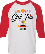 Load image into Gallery viewer, Group of Las Vegas Girls Trip TSHIRT / RAGLAN Vacation shirt 2021 matching reunion Tee