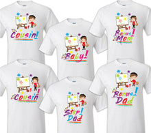 Load image into Gallery viewer, Art Painting Family Matching Birthday T-shirts Shirt Celebration kids Coloring