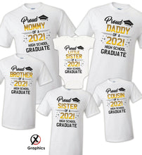 Load image into Gallery viewer, Family of Graduate Shirts, Graduation Matching Grad Shirt, 2021 Graduation HS 5