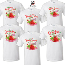 Load image into Gallery viewer, Sweet one strawberry Family T-shirt Birthday Matching shirts Party Celebration