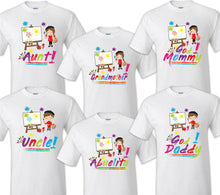 Load image into Gallery viewer, Art Painting Family Matching Birthday T-shirts Shirt Celebration kids Coloring