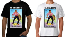 Load image into Gallery viewer, El Valiente TSHIRT / RAGLANLoteria Mexican Bingo T Shirt Raglan Short SleeveCelebration Brave Tee