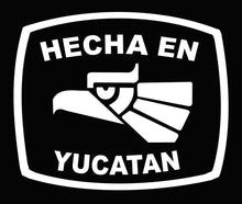 Load image into Gallery viewer, Hecha en Yucatan letters Decal Car Window Laptop Flag Vinyl Sticker Mexico YUC Mexican Sticker, Trucking, Trokiando Trucks decal Mex