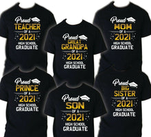 Load image into Gallery viewer, Family of Graduate Shirts, Graduation Matching Grad Shirt, 2021 Graduation HS 5