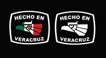 Load image into Gallery viewer, Hecho en Veracruz letters Decal Car Window Laptop Flag Vinyl Sticker Mexico GTO Mexican Sticker, Trucking, Trokiando Trucks decal MX VER