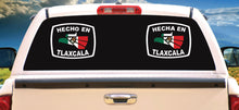 Load image into Gallery viewer, Hecho en Tlaxcala letters Decal Car Window Laptop Flag Vinyl Sticker Mexico TLAX Mexican Sticker, Trucking, Trokiando Trucks decal Mex