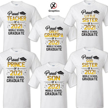 Load image into Gallery viewer, Family of Graduate T-Shirts, Graduation Matching Grad Shirt, 2021 Graduation 6