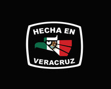 Load image into Gallery viewer, Hecha en Veracruz letters Decal Car Window Laptop Flag Vinyl Sticker Mexico GTO Mexican Sticker, Trucking, Trokiando Trucks decal MX VER