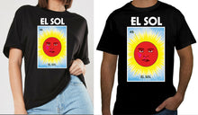 Load image into Gallery viewer, El Sol T shirt/Raglan Loteria Tee Shirt Mexican Bingo Funny Polaca Lottery Game shirts
