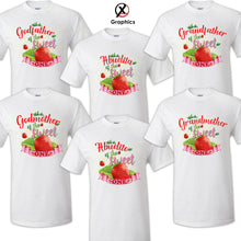 Load image into Gallery viewer, Sweet one strawberry Family T-shirt Birthday Matching shirts Party Celebration