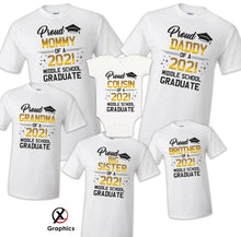 Load image into Gallery viewer, Family of Graduate T-Shirts, Graduation Matching Grad Shirt, 2021 Graduation 6