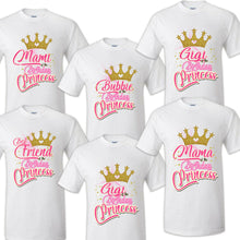 Load image into Gallery viewer, Princess Shirts Family Matching Birthday T-shirts Shirt Celebration kids