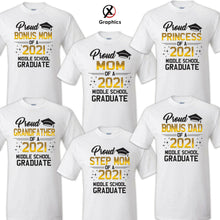 Load image into Gallery viewer, Family of Graduate T-Shirts, Graduation Matching Grad Shirt, 2021 Graduation 6
