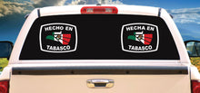 Load image into Gallery viewer, Hecha en Tabasco letters Decal Car Window Laptop Flag Vinyl Sticker Mexico TAB Mexican Sticker, Trucking, Trokiando Trucks decal Mex