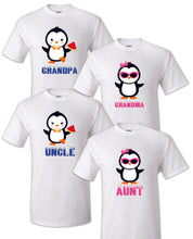 Load image into Gallery viewer, Penguins T shirt Mathing tee Family Birthday Reunion Party Celebration Baby