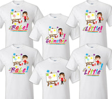 Load image into Gallery viewer, Art Painting Family Matching Birthday T-shirts Shirt Celebration kids Coloring