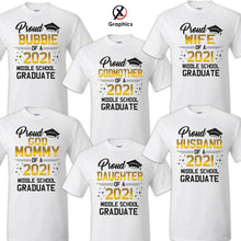 Load image into Gallery viewer, Family of Graduate T-Shirts, Graduation Matching Grad Shirt, 2021 Graduation 6