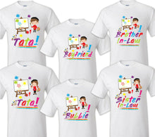 Load image into Gallery viewer, Art Painting Family Matching Birthday T-shirts Shirt Celebration kids Coloring