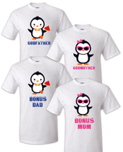 Load image into Gallery viewer, Penguins T shirt Mathing tee Family Birthday Reunion Party Celebration Baby